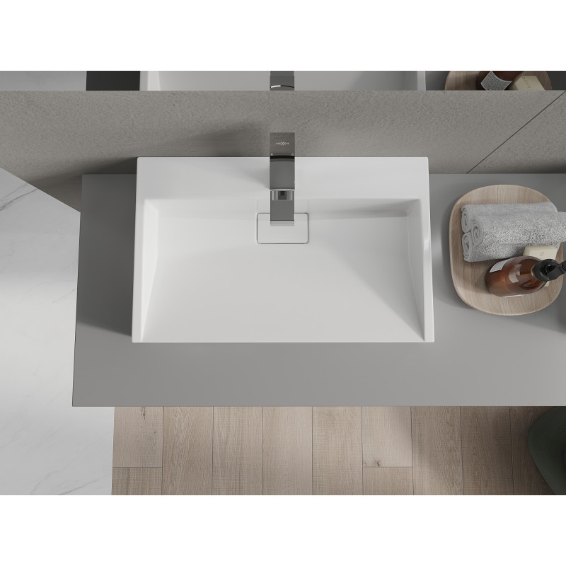 Mexen Ava vasque à poser en conglomérat 1/O 60 x 38 cm, blanc - 23016001