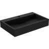 Mexen Ava lavabo de comptoir en conglomérat 1 trou 60 x 38 cm, Noir - 23016071