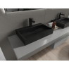 Mexen Ava lavabo sur plan en conglomérat 1/O 60 x 38 cm, noir - 23016071