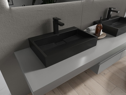 Mexen Ava lavabo posé sur le plan en conglomérat 1/O 60 x 38 cm, noir - 23016071