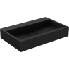 Mexen Ava lavabo de comptoir en conglomérat sans trou 60 x 38 cm, Noir - 23016070