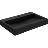 Mexen Ava lavabo de comptoir en conglomérat 1 trou 70 x 46 cm, Noir - 23017071