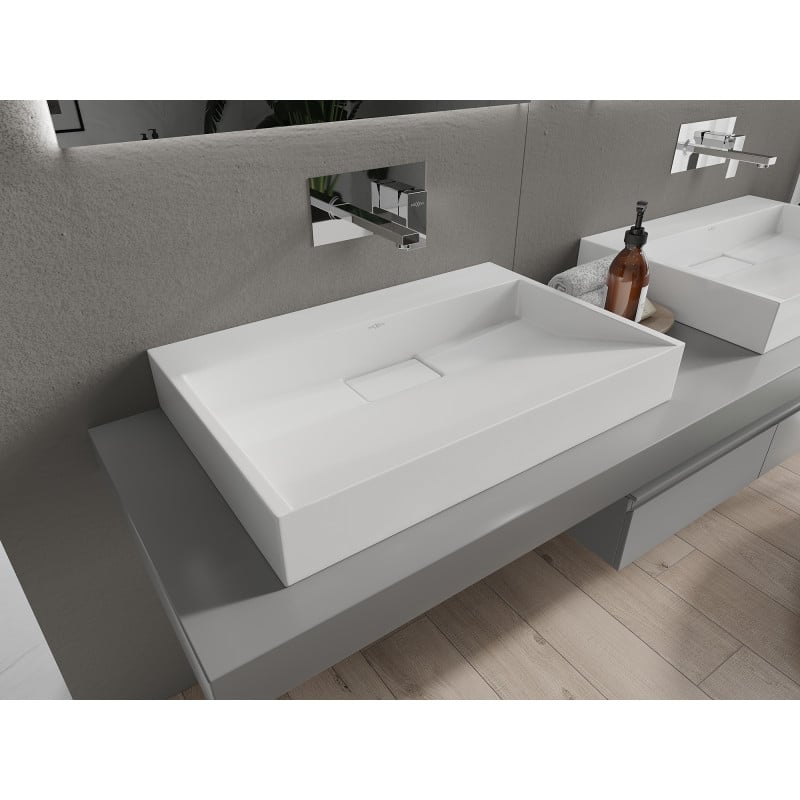 Mexen Ava lavabo à poser en composite B/O 70 x 46 cm, blanc - 23017000