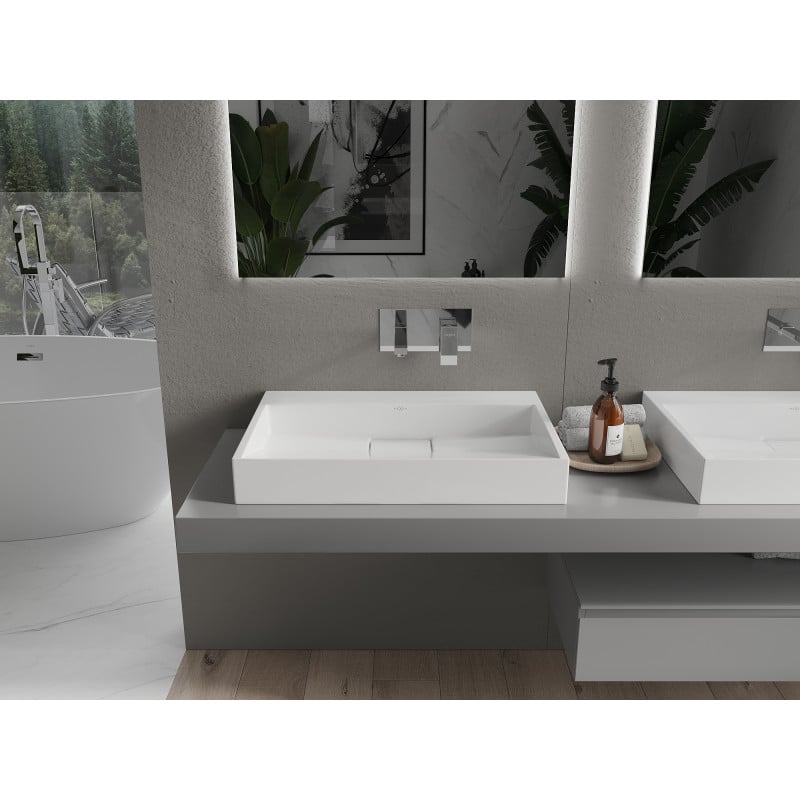 Mexen Ava lavabo à poser en composite B/O 70 x 46 cm, blanc - 23017000