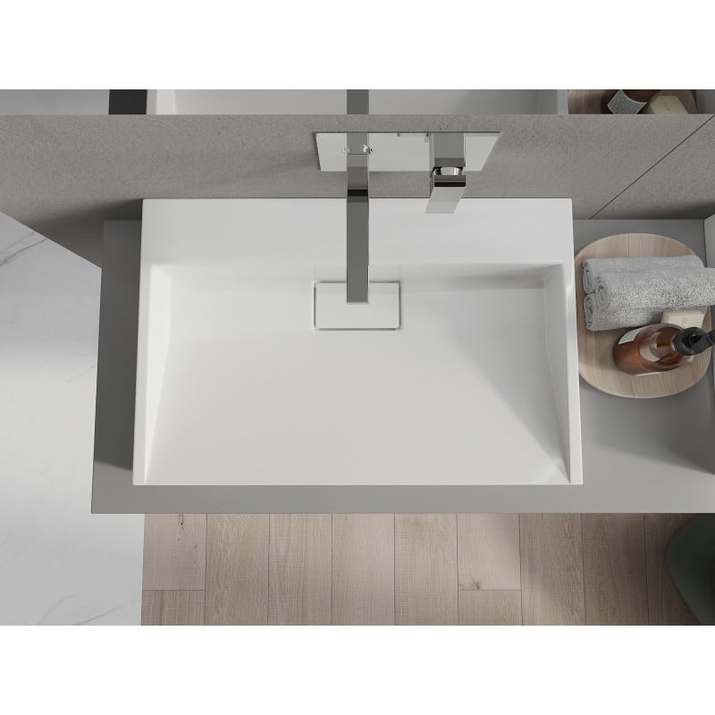 Mexen Ava lavabo à poser en composite B/O 70 x 46 cm, blanc - 23017000