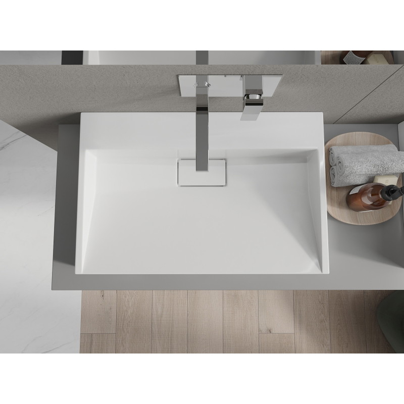 Mexen Ava lavabo sur plan en conglomérat B/O 70 x 46 cm, blanc - 23017000