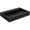 Mexen Ava lavabo de comptoir en conglomérat sans trou 70 x 46 cm, Noir - 23017070