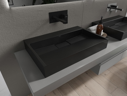 Mexen Ava lavabo à poser en composite B/O 70 x 46 cm, noir - 23017070
