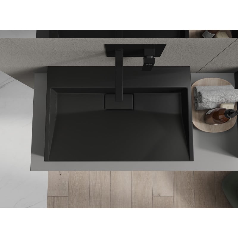 Mexen Ava vasque à poser en conglomérat B/O 70 x 46 cm, noir - 23017070