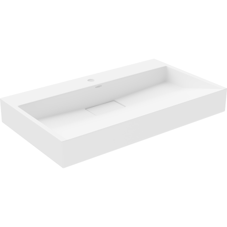 Mexen Ava lavabo de comptoir en conglomérat 1 trou 80 x 46 cm, Blanc - 23018001