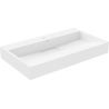 Mexen Ava lavabo de comptoir en conglomérat 1 trou 80 x 46 cm, Blanc - 23018001