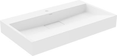 Mexen Ava lavabo de comptoir en conglomérat 1 trou 80 x 46 cm, Blanc - 23018001