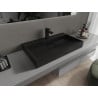 Mexen Ava lavabo à poser en conglomérat 1/O 80 x 46 cm, noir - 23018071