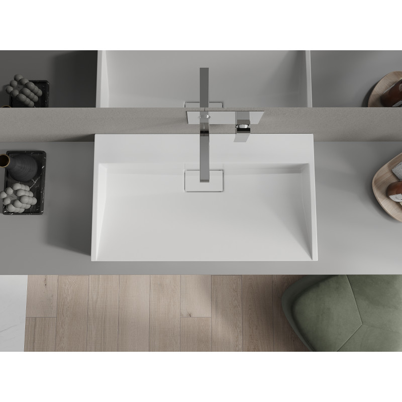 Mexen Ava lavabo sur plan en composite B/O 80 x 46 cm, blanc - 23018000