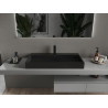 Mexen Ava lavabo encastré en conglomérat 1/O 90 x 46 cm, noir - 23019071