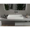 Mexen Ava lavabo de comptoir en conglomérat B/O 90 x 46 cm, blanc - 23019000