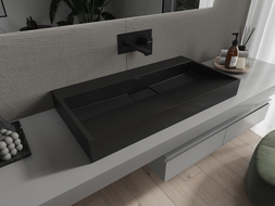 Mexen Ava lavabo à poser en conglomérat B/O 90 x 46 cm, noir - 23019070