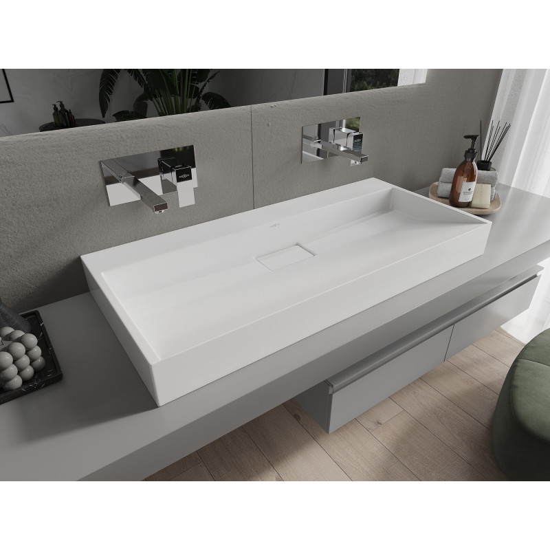 Mexen Ava lavabo à poser en composite B/O 100 x 46 cm, blanc - 23011000