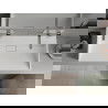 Mexen Ava lavabo de comptoir en conglomérat sans trou 100 x 46 cm, Blanc - 23011000