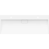 Mexen Ava lavabo de comptoir en conglomérat 2 trous 120 x 46 cm, Blanc - 23011202
