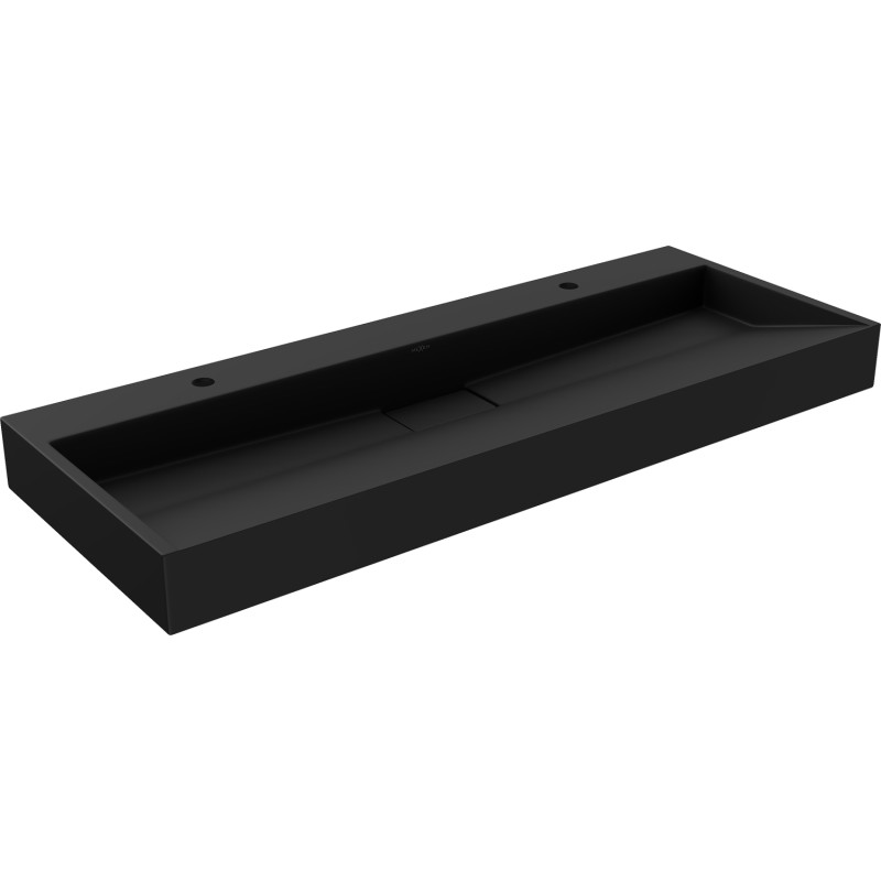 Mexen Ava lavabo sur plan en composite 2/O 120 x 46 cm, noir - 23011272