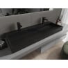 Mexen Ava lavabo posé sur le dessus en conglomérat 2/O 120 x 46 cm, noir - 23011272