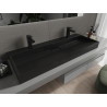 Mexen Ava lavabo sur plan en composite 2/O 120 x 46 cm, noir - 23011272
