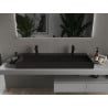 Mexen Ava lavabo posé sur le dessus en conglomérat 2/O 120 x 46 cm, noir - 23011272