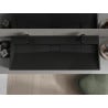 Mexen Ava lavabo posé sur le dessus en conglomérat 2/O 120 x 46 cm, noir - 23011272