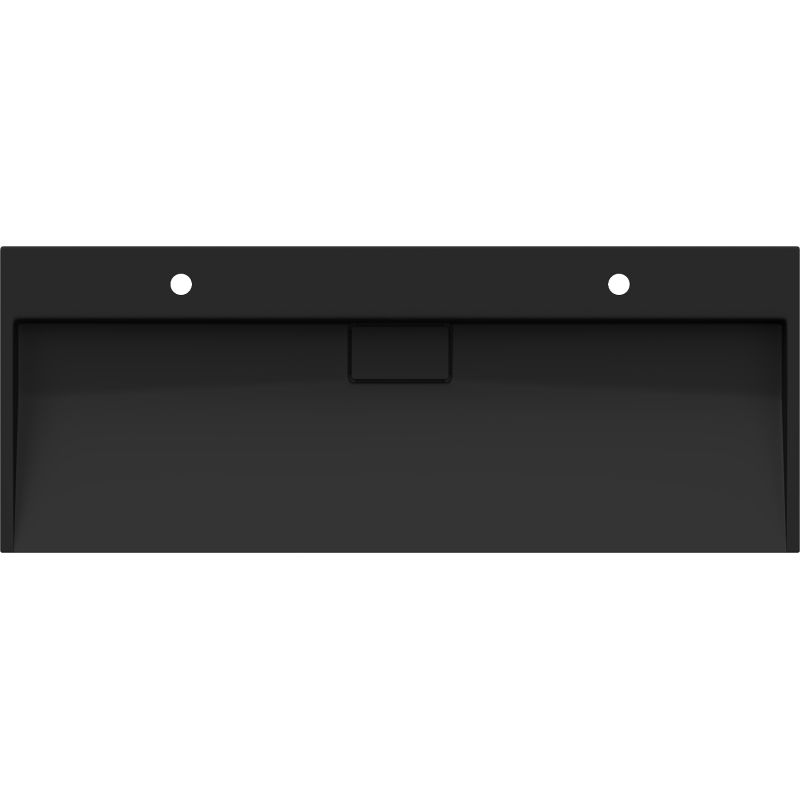 Mexen Ava lavabo posé sur le dessus en conglomérat 2/O 120 x 46 cm, noir - 23011272