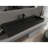 Mexen Ava lavabo à poser en conglomérat 1/O 120 x 46 cm, noir - 23011271