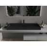 Mexen Ava lavabo à poser en composite 1/O 120 x 46 cm, noir - 23011271