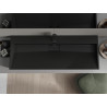 Mexen Ava lavabo à poser en composite 1/O 120 x 46 cm, noir - 23011271