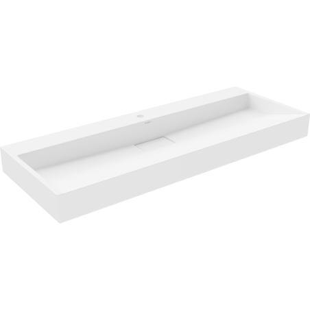 Mexen Ava lavabo sur plan en conglomérat 1/O 120 x 46 cm, blanc - 23011201