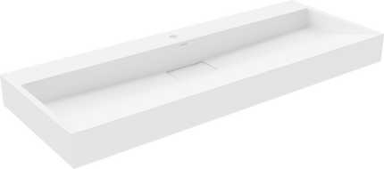 Mexen Ava lavabo de comptoir en conglomérat 1 trou 120 x 46 cm, Blanc - 23011201