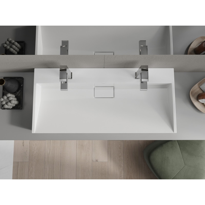 Mexen Ava lavabo à poser en composite 2/O 100 x 46 cm, blanc - 23011002