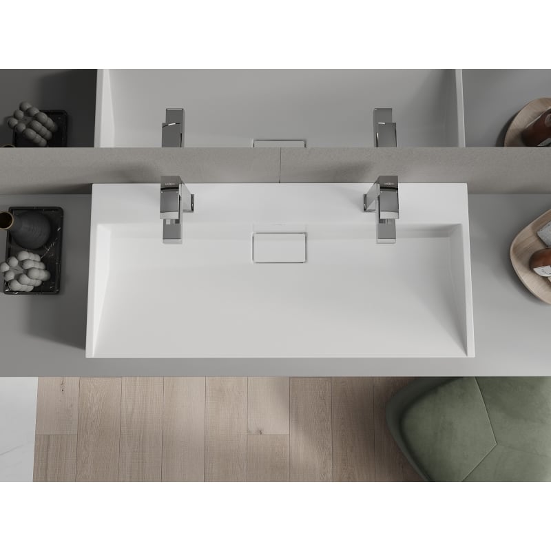 Mexen Ava lavabo sur plan en composite 2/O 100 x 46 cm, blanc - 23011002