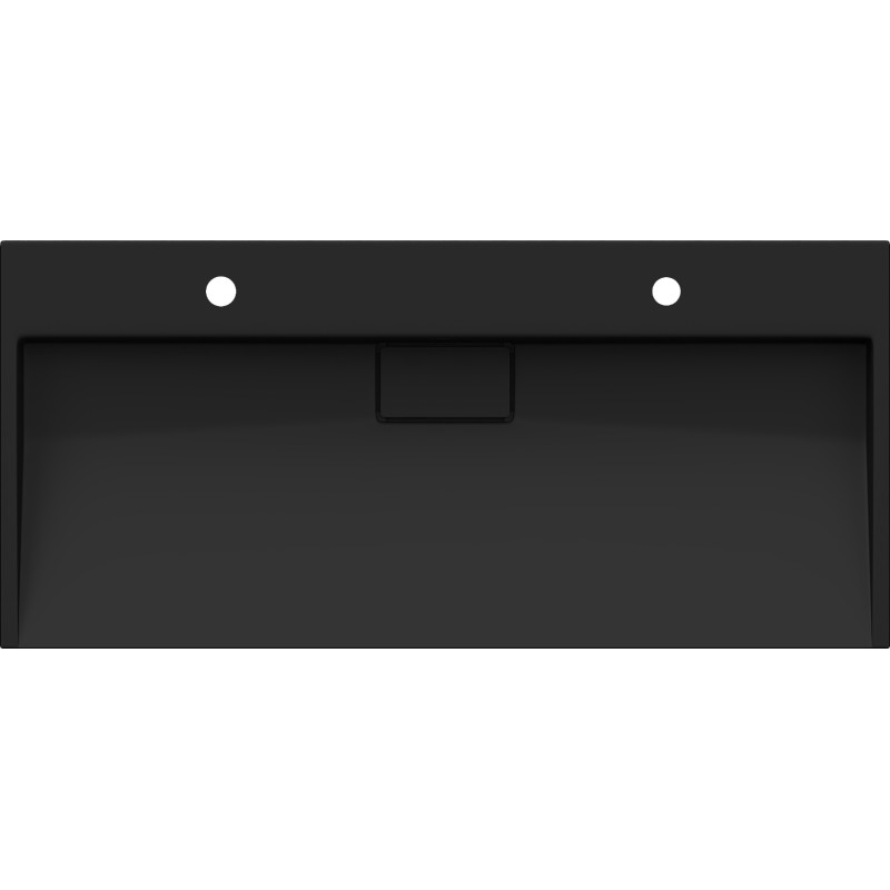 Mexen Ava lavabo sur plan en conglomérat 2/O 100 x 46 cm, noir - 23011072