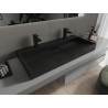 Mexen Ava lavabo sur plan en conglomérat 2/O 100 x 46 cm, noir - 23011072