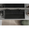 Mexen Ava lavabo sur plan en conglomérat 2/O 100 x 46 cm, noir - 23011072