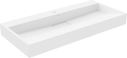 Mexen Ava lavabo de comptoir en conglomérat 1 trou 100 x 46 cm, Blanc - 23011001