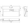 Mexen Ava lavabo sur plan en conglomérat 1/O 80 x 46 cm, blanc - 23018001
