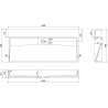 Mexen Ava lavabo sur plan en conglomérat B/O 100 x 46 cm, blanc - 23011000
