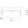 Mexen Ava lavabo de comptoir en conglomérat sans trou 120 x 46 cm, Blanc - 23011200