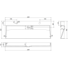 Mexen Ava lavabo de comptoir en conglomérat 2 trous 120 x 46 cm, Blanc - 23011202