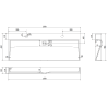 Mexen Ava lavabo posé sur le dessus en conglomérat 2/O 120 x 46 cm, noir - 23011272