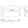 Mexen Ava lavabo sur plan en conglomérat B/O 80 x 46 cm, noir - 23018070