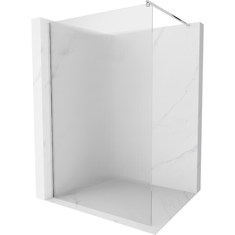 Mexen Kioto paroi de douche Walk-in 70 x 200 cm, stries 8 mm, chrome - 800-070-101-01-09