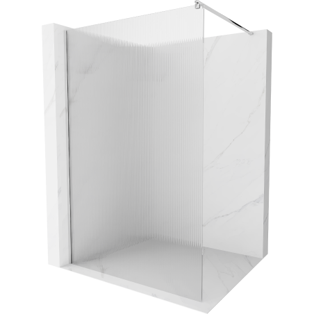 Mexen Kioto paroi de douche Walk-in 70 x 200 cm, rayures 8 mm, chrome - 800-070-101-01-09