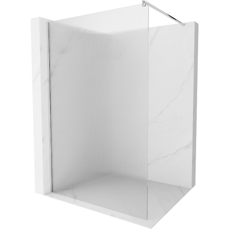Mexen Kioto paroi de douche Walk-in 70 x 200 cm, stries 8 mm, chrome - 800-070-101-01-09
